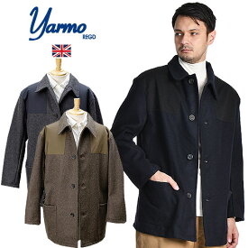 [期間SALE] Yarmo/ヤーモ Melton DONKEY COAT メルトン ドンキーコート YAR-22AW DK[メンズ ジャケット イギリス イングランド 英国製 CC41 ワークウェア トラッド ウール 羽織り 一重 おしゃれ かっこいい 秋服 秋物 冬服 大人 彼氏 プレゼント]