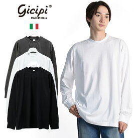 Gicipi/ジチピ BACCALA DOPPIO RITORTO 2306P 長袖 リラックスフィット ロングスリーブTシャツ バッカラ カットソー Relax Long Sleeve Pocket T-Shirt[23年春新作 メンズ 長袖 イタリア製 コスパ 無地 コットン100 綿100]