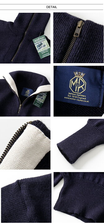 楽天市場】Miller Rayner/ミラーレイナー Quarter Neck Polo Sweater 