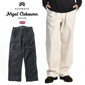 [期間SALE] Nigel Cabourn/ナイジェル・ケーボン FRENCH WORK PANT MOLESKIN フレンチ ワーク モールスキンパンツ 80450050000[メンズ MAIN LINE ワイド UK 英国 サスペンダーボタン 日本製 経年 コットン こだわり お洒落 おしゃれ 秋 冬 ヴィンテージ ワーク]