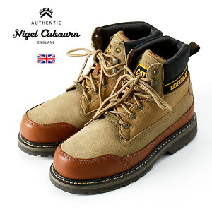 [����SALE] Nigel Cabourn/�i�C�W�F���E�P�[�{�� CATERPILLAR UTAH - CANVAS + FULL GRAIN LEATHER �L���^�s���[ ���^ ���[�N�u�[�c 80451262010[�C ���� �R���{���[�V���� �~���^���[ �V���[�Y ���� ������� ������