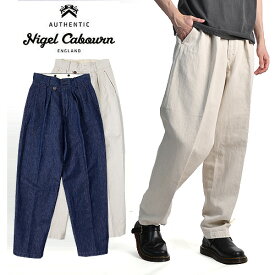 [期間SALE] Nigel Cabourn/ナイジェル・ケーボン CC22 2TACK PANT COTTON LINEN DENIM コットンリネン デニムパンツ80460050006[2023年春新作 メンズ ズボン ワイド ミリタリー M51 イギリス 英国 米軍 ナイジェルケーボン おしゃれ かっこいい 大人 プレゼント]