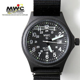 MWC WATCH/ミリタリーウォッチ リストウォッチ GenuineG10 (G1012/24PVD) [メンズ 腕時計 1980 軍用時計 MWC時計 Super-Luminova 5気圧防水 モデル クォーツ スイス NATOナイロンベルト]