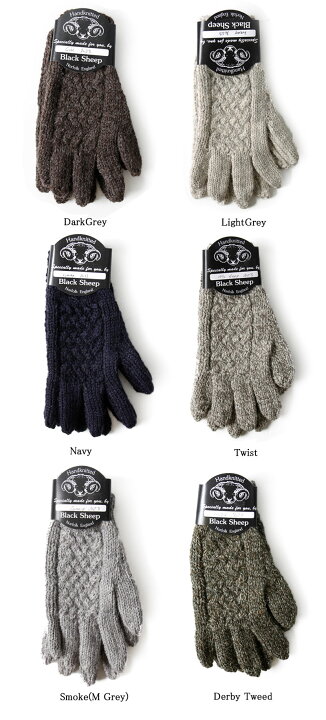楽天市場】BLACK SHEEP/ブラックシープ ニットグローブ Aran Glove 