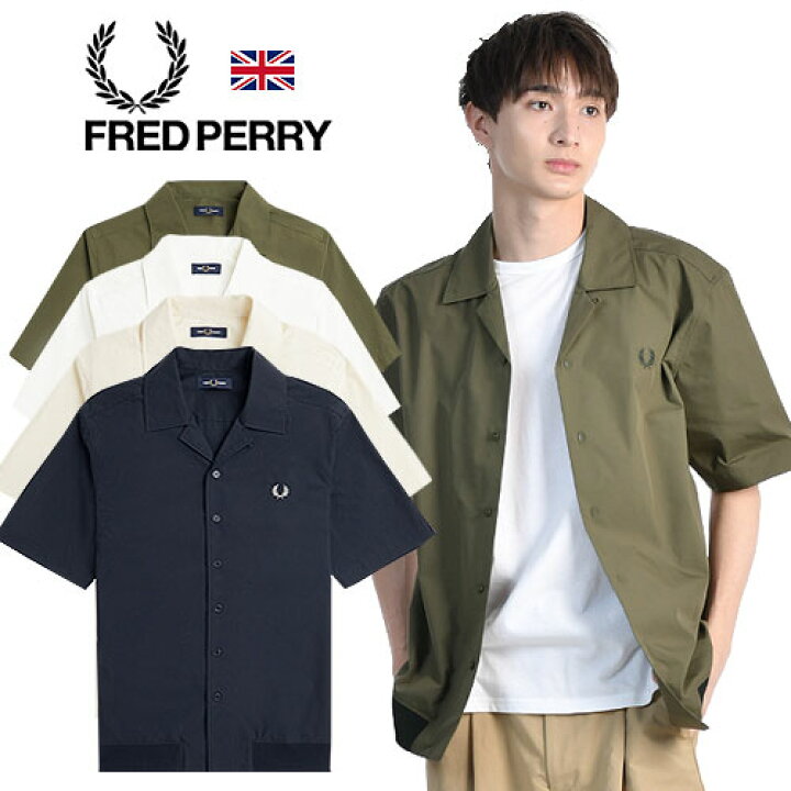 楽天市場】FRED PERRY/フレッドペリー RIBBED HEM REVERE COLLAR SHIRT 