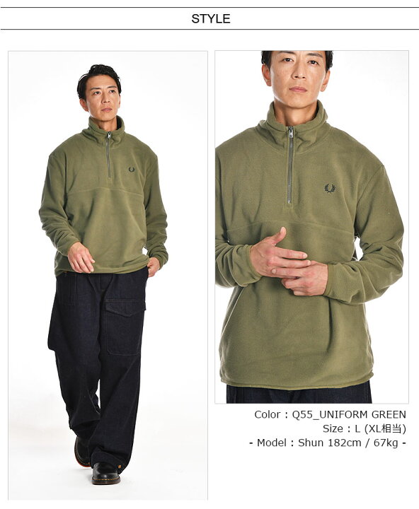 楽天市場】[期間SALE] FRED PERRY/フレッドペリー HALF ZIP FLEECE 
