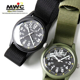 MWC WATCH/ミリタリーウォッチ リストウォッチ (NAM/BLK/MET)(NAM/OL/MET)[クォーツ 33mm メンズ 腕時計 軍用時計 MWC時計 ベトナム戦争 モデル 1960-70s 復刻 ディスポーザブル ボーイズサイズスイス NATOナイロンベルト]