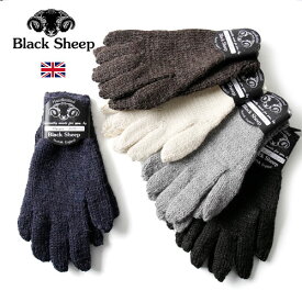 BLACK SHEEP/ブラックシープ ニットグローブ Hand Knit Plane Glove SM07[23年秋冬新作 メンズ ニット 手袋 グローブ ウール オイルド・ウール 耐水 防水 おしゃれ かっこいい 紳士 秋服 秋物 秋 冬服 冬物 冬 大人 彼氏 プレゼント]