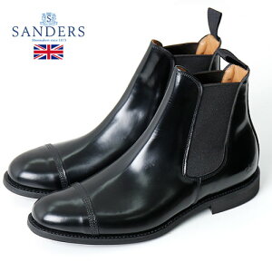 SANDERS/T_[X MILITARY CAP TOE CHELSEA BOOT 1140B POLISHED LEATHER Black[`FVu[c |bVhU[ ~^[LbvgD  TChSA {v vC rWlX v ObhC[EFg 