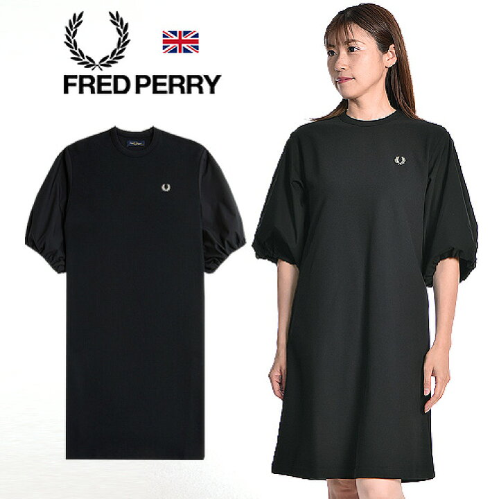 楽天市場】FRED PERRY/フレッドペリー ATHERED SLEEVE PIQUE DRESS 