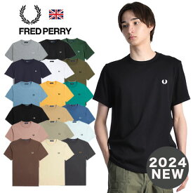 FRED PERRY/フレッドペリー クルーネック リンガーTシャツ RINGER T-SHIRT M3519[24年春夏新作 ラッピング無料 無料ラッピング メンズ 半袖 Tシャツ ワンポイント 刺繍 コットン リラックス 定番 スタンダード シンプル おしゃれ かっこいい 大人 彼氏 プレゼント]