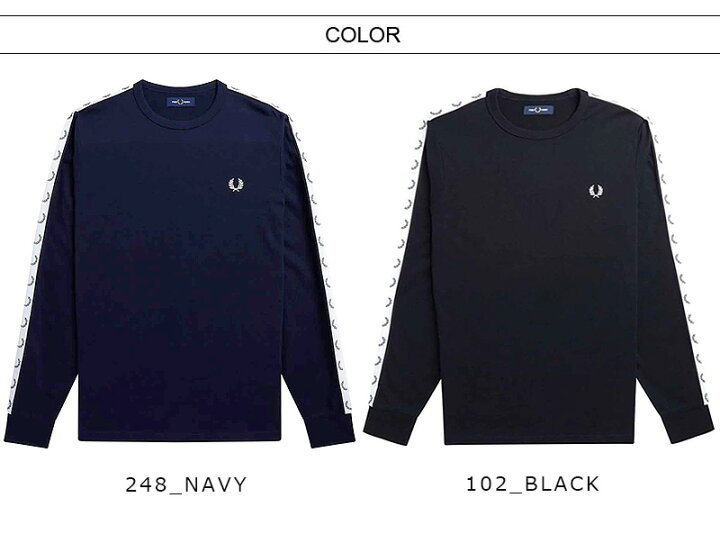 楽天市場】FRED PERRY/フレッドペリーTAPED LONG SLEEVE T-SHIRT M4621 