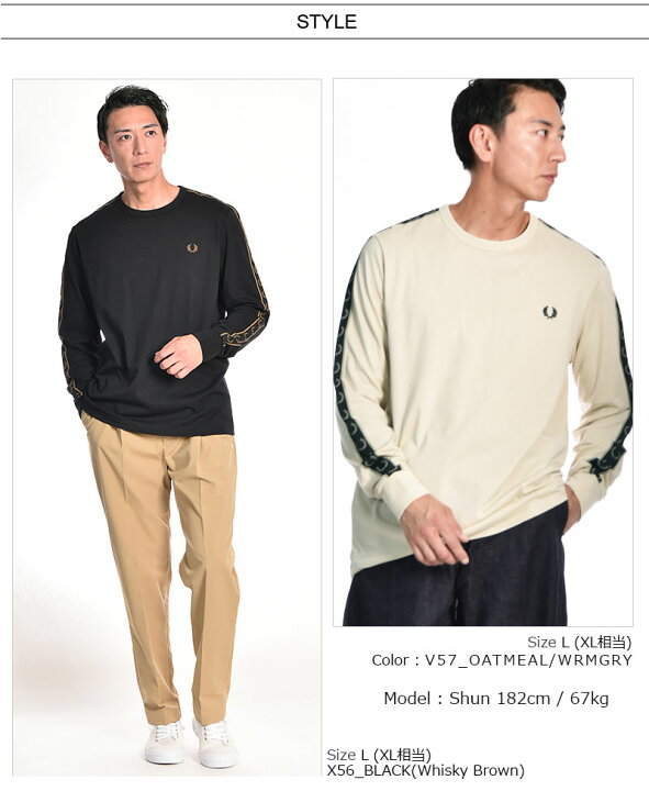 楽天市場】FRED PERRY/フレッドペリー TAPED LONG SLEEVE TEE M4675 