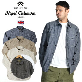 25年秋冬新作 Nigel Cabourn/ナイジェル・ケーボン ニュー メディカルシャツ NEW MEDICAL SHIRT 80500010050 [メンズ シャツ 長袖 ウォッシュ加工 メディカルシャツ コットン おしゃれ かっこいい 冬服 冬物 冬 大人 彼氏 プレゼント]