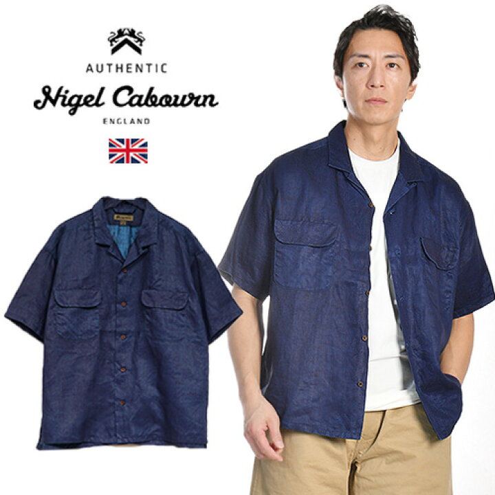 楽天市場】Nigel Cabourn/ナイジェル・ケーボン OPEN COLLAR SH LINEN 