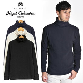 25年秋新作 Nigel Cabourn/ナイジェル・ケーボン コットンワッフル タートルネックセーター TURTLE NECK WAFFLE 80510020025/80510020125[メンズ 長袖 ヴィンテージ ハイネック ワッフル ヘビーオンス 英国 おしゃれ かっこいい 冬服 冬物 冬 大人 彼氏 プレゼント]