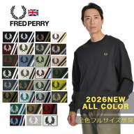 26年春夏新作 FRED PERRY/フレッドペリー コットン クルーネックスゥエット CREW NECK SWEAT SHIRTS M753…