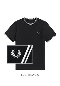26�N�t�ĐV�� FRED PERRY/�t���b�h�y���[ TWIN TIPPED RINGER T-SHIRT M1588V �N���[�l�b�N �c�C���e�B�b�v�h �����K�[T�V���c[���b�s���O���� �������b�s���O ���� �����|�C���g �h�J �R�b�g�� �� �V���v