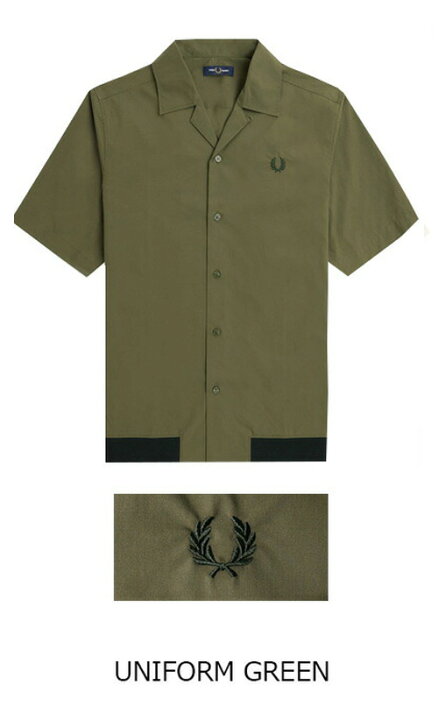 楽天市場】FRED PERRY/フレッドペリー RIBBED HEM REVERE COLLAR SHIRT 