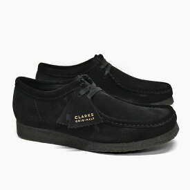 クラークス ワラビー メンズ CLARKS WALLABEE BLACK SUEDE 26155519 スエード 黒 ブーツ スニーカー