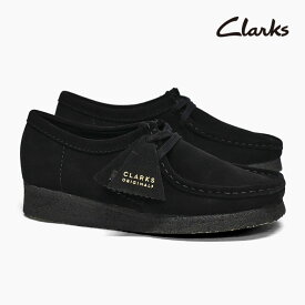 クラークス ワラビー レディース CLARKS WOMENS WALLABEE BLACK SUEDE 261555223 ウィメンズ スエード 黒 ブーツ スニーカー