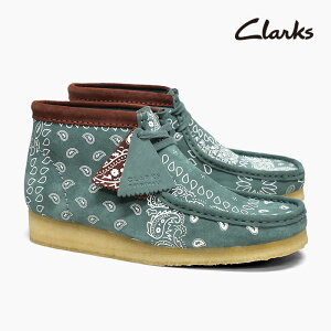 N[NX r[u[c Y yCY[ CLARKS WALLABEE BOOT GREEN PAISLEY 26168803 XG[h  u[c Xj[J[