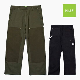 【ハフ スケートボード パンツ】HUF GILMAN DOUBLE KNEE PANT PT00207[ハフ ギルマン ダブルニー パンツ][メンズ/ボトムス/黒 カーキ/ペインターパンツ/ロングパンツ]【並行輸入品】