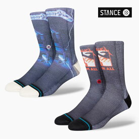 STANCE SOCKS METALLICA[スタンスソックス メンズ 靴下][メタリカ/スタンス/ソックス/コラボ/STANCEソックス/紳士用/黒/紫/コラボ/クルー丈]