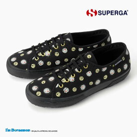 スペルガ ドラえもん コラボ 2725 スニーカー SUPERGA 2725 I'M DORAEMON 3A4138EW A01 メンズ レディース ユニセックス キャンバス 黒 黄色