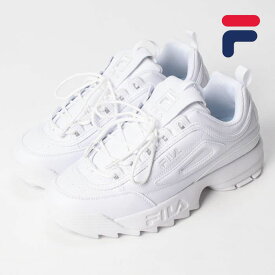 【毎日発送】フィラ レディース スニーカー FILA DISRUPTOR II USS23029 101 ディスラプター2 白 ロゴ チャンキーソール 厚底