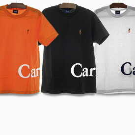 CARROTS キャロッツ Tシャツ LOGO WORDMARK T-SHIRT CARROTS BY ANWAR CARROTS 2017/2018 FALL WINTER 新作 半そで クルーネック 黒 白 オレンジ ロゴ プレゼント