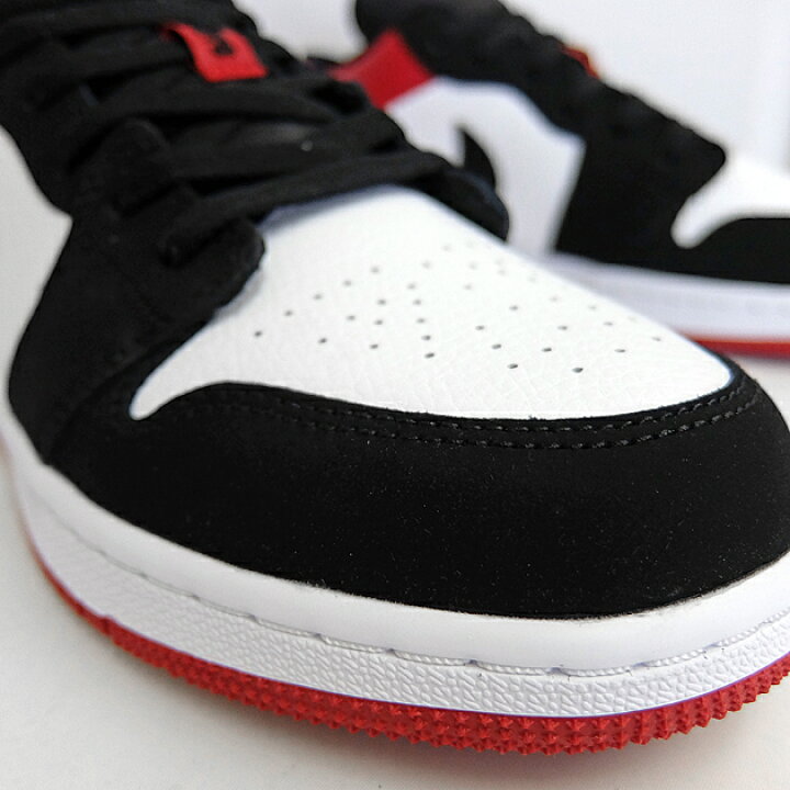 楽天市場 Nike Air Jordan 1 Low Gs Black Toe ナイキ エア ジョーダン 1 ローカット 116 White Black Gymred Women S レディース スニーカー 白黒赤 つま黒 エアジョーダン セレクトショップ Jackpot Store