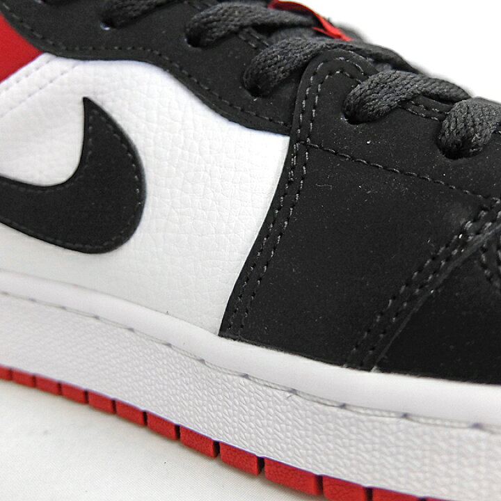 楽天市場 Nike Air Jordan 1 Low Gs Black Toe ナイキ エア ジョーダン 1 ローカット 116 White Black Gymred Women S レディース スニーカー 白黒赤 つま黒 エアジョーダン セレクトショップ Jackpot Store