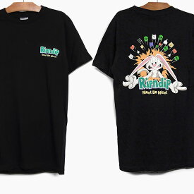 RIPNDIP SILLY NERM TEE RND6074[リップンディップ 半袖Tシャツ][メンズ/ティーシャツ/黒/ロゴ/2021春夏/並行輸入品]