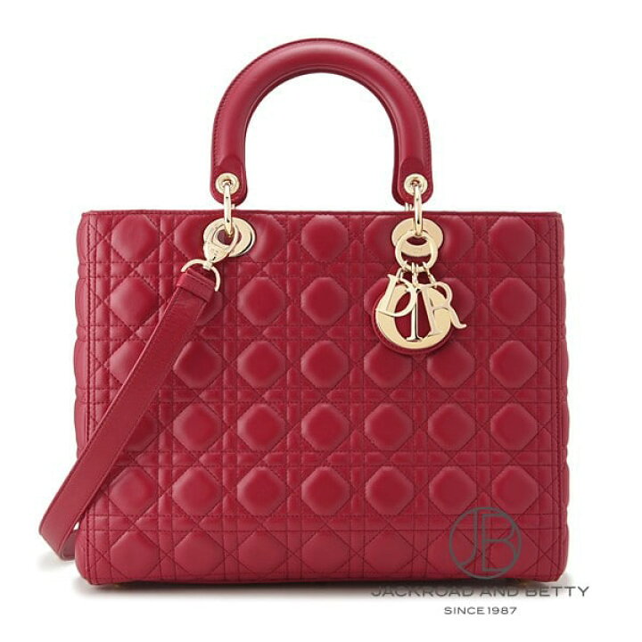 楽天市場】ディオール DIOR レディ ディオール バッグ ラージ レッド 