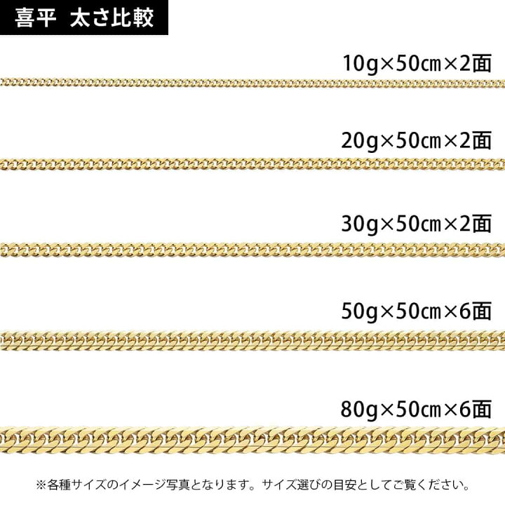 楽天市場】喜平 KIHEI K18 6面 ダブル 10g 50cm ネックレス 造幣局刻印 