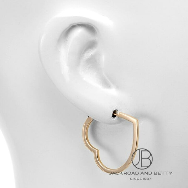 REPOSSI(レポシ) ピアス美品 アンティフェール ハート スモールフープ  