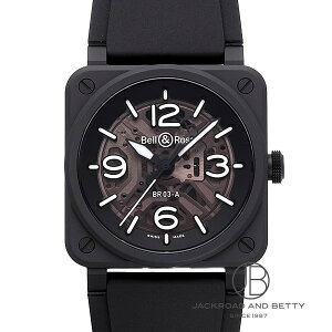 �x��&���X BELL&ROSS BR03 �X�P���g�� �u���b�N�Z���~�b�N BR03A-BL-SKCE/SRB �V�i ���v �����Y