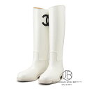 シャネル CHANEL ココマーク レイン ブーツ ホワイト 白 中古 その他