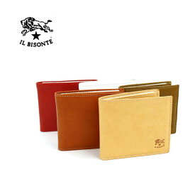 イルビゾンテ 財布 正規品 IL BISONTE メンズ レディース 二つ折り 本革 レザー ブラック ネイビー レッド おしゃれ かわいい 売れ筋アイテム 人気 ユニセックス シンプル ・411853-0062602(メンズ)(レディース)(1F)