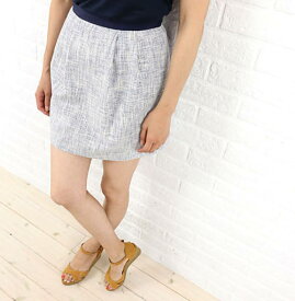 【ポイント2倍】ニーム NIMES コットン プランタンツィード タックスカート outlet ・NLG4102012-0091501(レディース)(CN)(春夏アイテム)