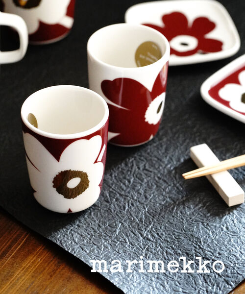 15周年記念イベントが マリメッコ marimekko 日本限定 ウニッコ柄 ハンドルなし コーヒーカップ コップ 2個セット JUHLA  UNIKKO COFFEE CUP 1.8DL・52219471353-0062102(レディース)(1F-W)