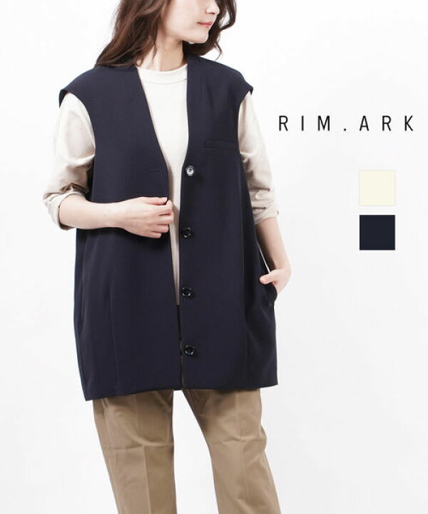 RIM.ARK Minimal cocoon vest JK ベスト ネイビー 大きい割引 11985円 swim.main.jp