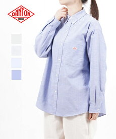 ダントン セール DANTON T/C オックスフォード ドットボタン ボタンダウンシャツ 長袖シャツ・DT-B0035TCX-0322201(レディース)(JP)