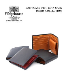【4/27 9:59までポイント10倍】Whitehouse Cox(ホワイトハウスコックス)ホースハイド 二つ折り財布 ウォレット ダービーコレクション NOTECASE WITH COIN CASE(DERBY COLLECTION)・S7532-D-1832201(メンズ)(レディース)