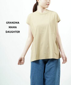 グランマ・ママ・ドーター GRANDMA MAMA DAUGHTER by KATO' toro コットン フレンチスリーブ Tシャツ カットソー・TC2115291-4332101(レディース)(クーポン対象外)