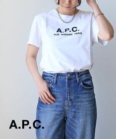 【4/27 9:59までポイント10倍】【2024年春夏新作】アー・ペー・セー A.P.C. Tシャツ ロゴT カットソー トップス 半袖 ロゴ 刺繍 クルーネック 丸首 綿 コットン シンプル・25085193304-3902401(レディース)