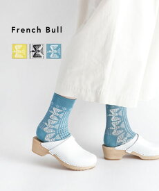 【マラソン期間中ポイント10倍】【2026年春夏新作】フレンチブル French Bull 靴下 くつ下 ソックス クルーソックス クルー丈 総柄 カラフル かわいい おしゃれ 日本製・11-11211-1852601(メール便可)[M便 3/5](レディース)