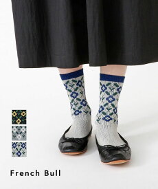 【マラソン期間中ポイント10倍】【2026年春夏新作】フレンチブル French Bull 靴下 ソックス クルーソックス ショートソックス クルー丈 中厚手 花柄 かわいい プレゼント プチギフト・11-26121-1852601(メール便可能商品)[M便 3/5](レディース)