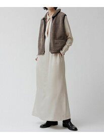 [ONE-PIECE]WITH COLLAR MAXI LENGTH ONE-PIECE M TO R アダムエロペ ワンピース・ドレス ワンピース ブラック ホワイト ピンク【送料無料】[Rakuten Fashion]